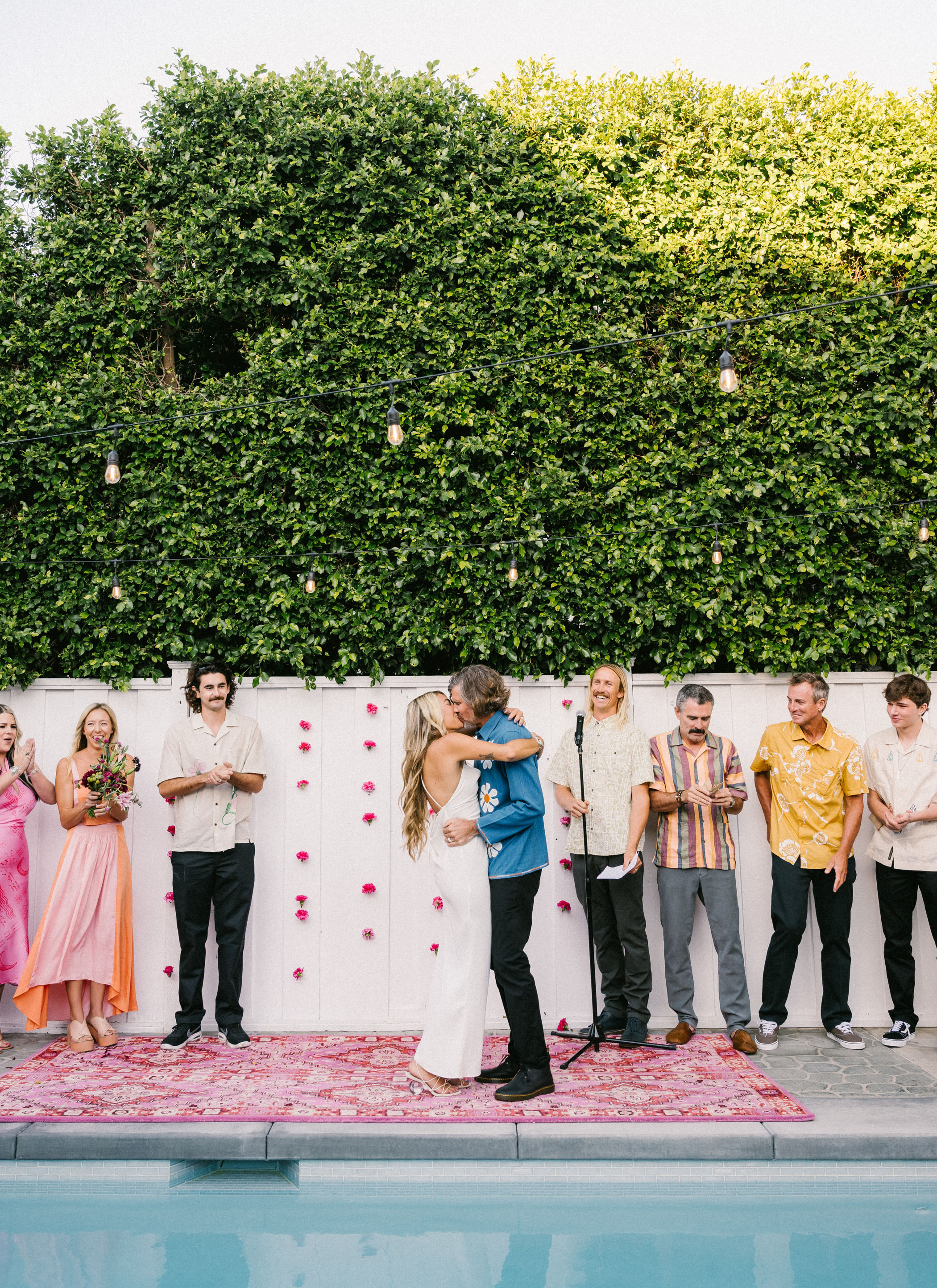 Bright and Bold Backyard Wedding in Newport Beach