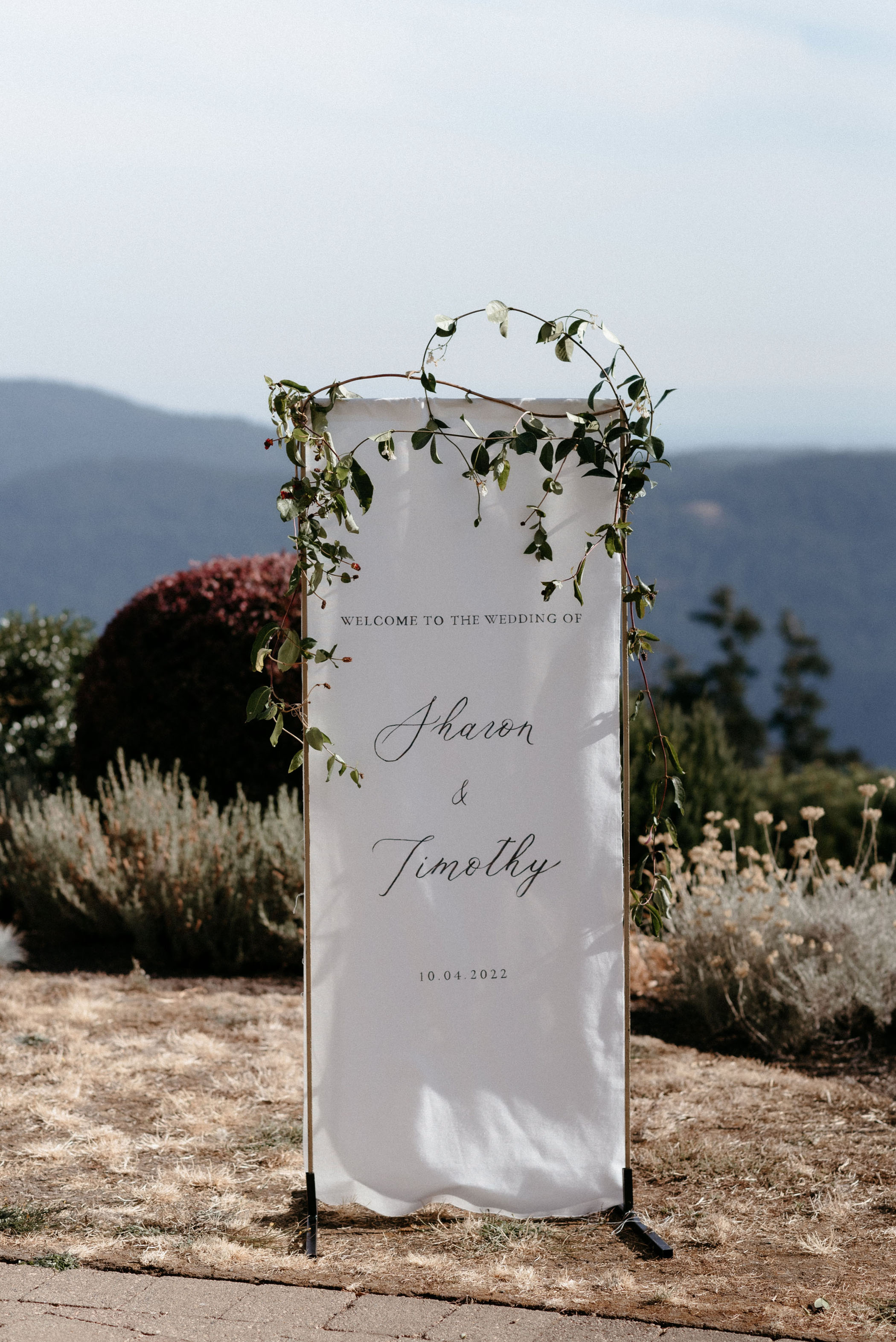 Jewel Tone intimate wedding at a mountain top villa