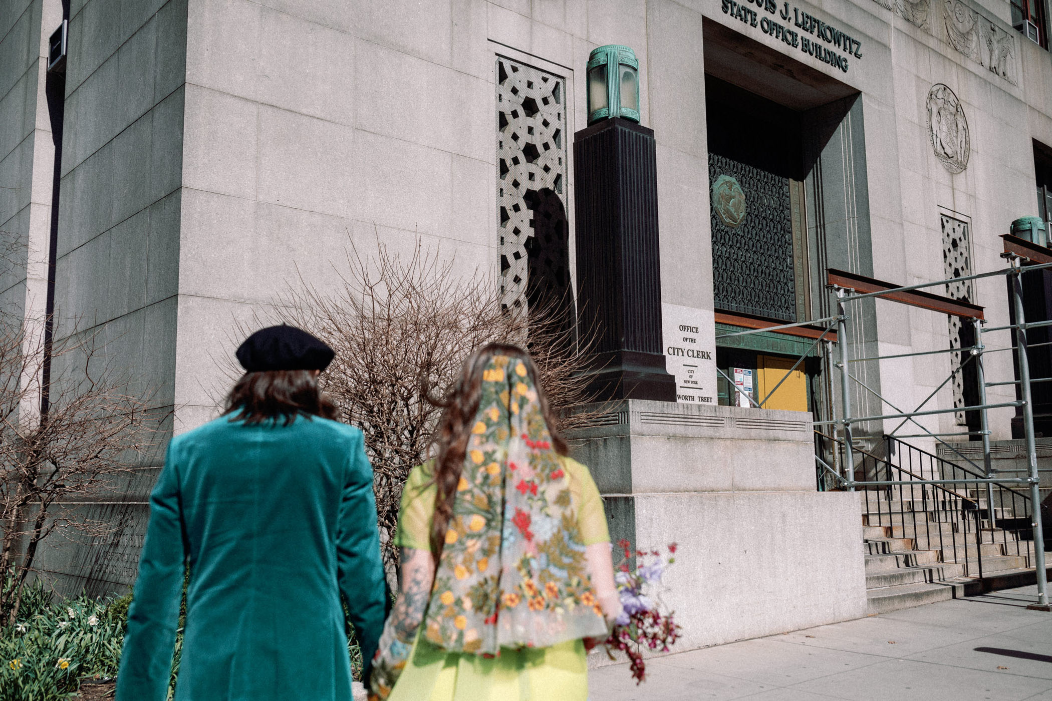 Technicolor Maximalist NYC Elopement Inspiration with Lime Green Dress