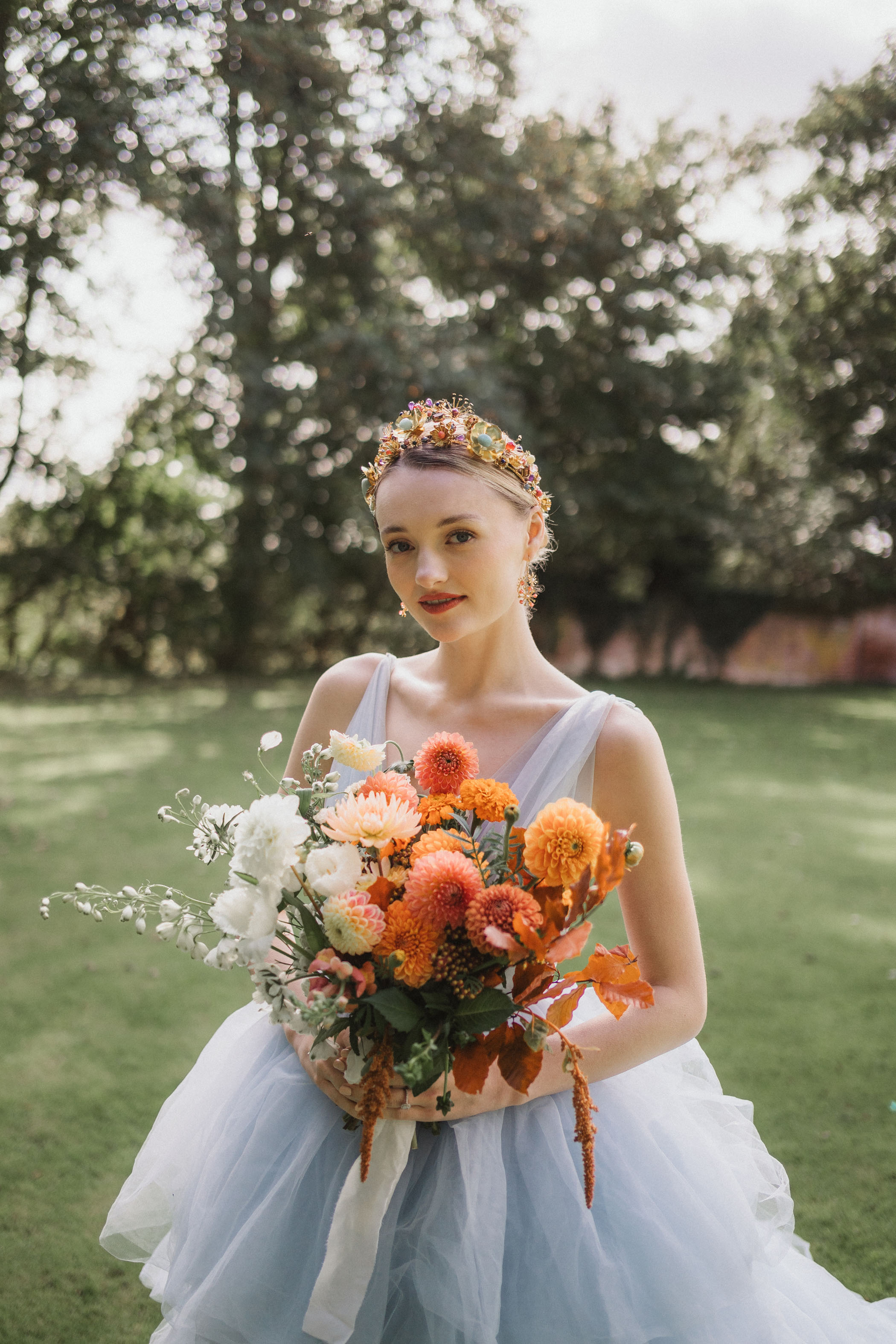 A Powder Blue Wedding Dress for this Modern + Regally Romantic Autumnal A Powder Blue Wedding Dress for this Modern + Regally Romantic Autumnal