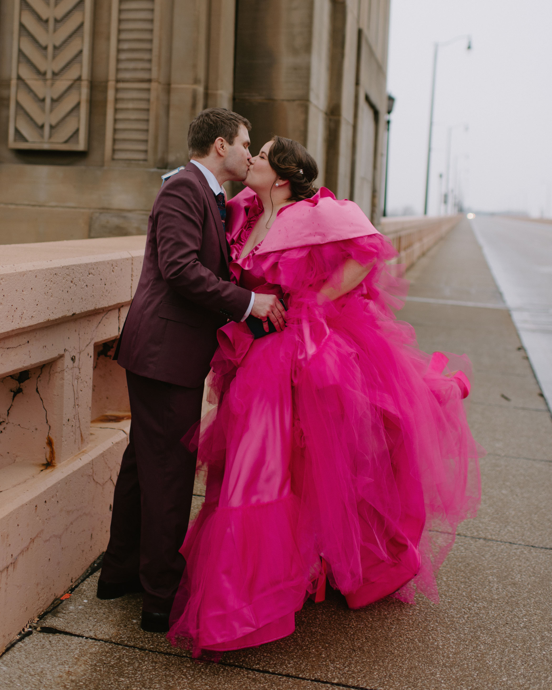 The Bride Wore a Bright Pink Dress for This Non-Traditional NYE Wedding