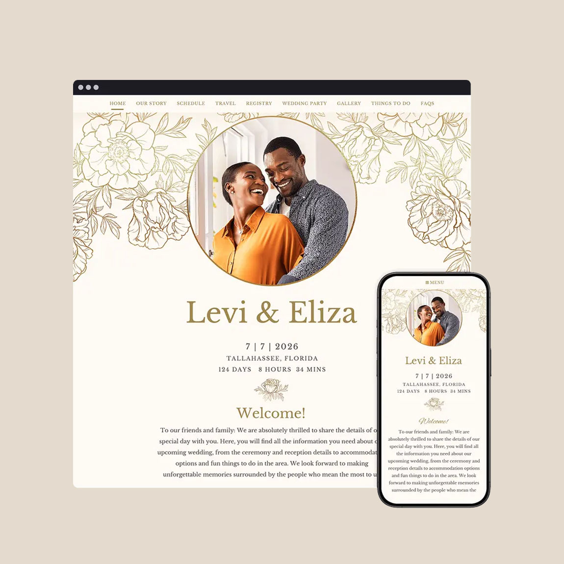 Lovebird wedding website