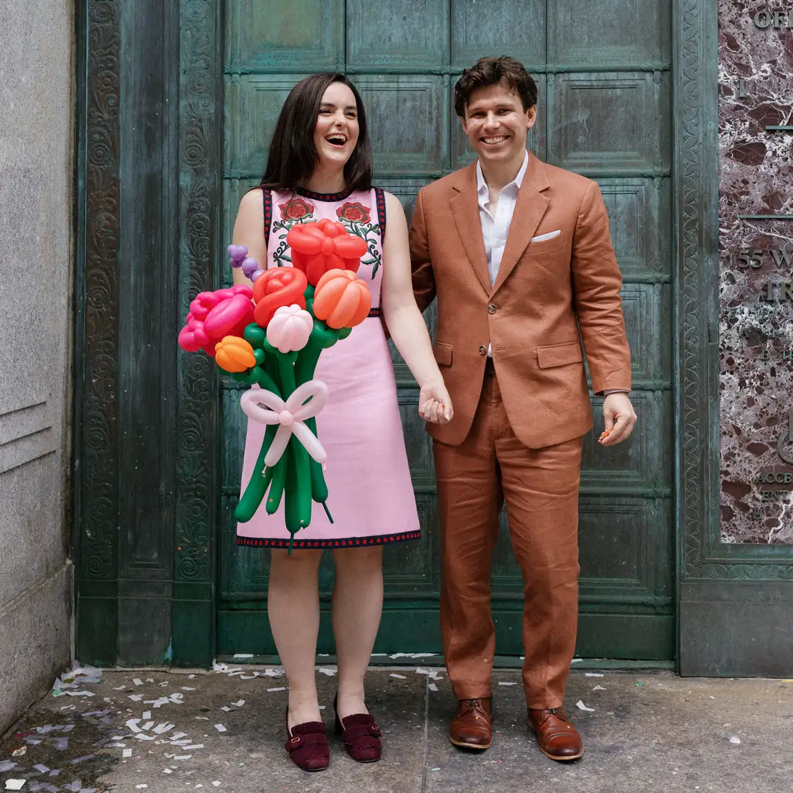 It Was a Balloon Bouquet + a Pink Gucci Dress for This NYC Elopement