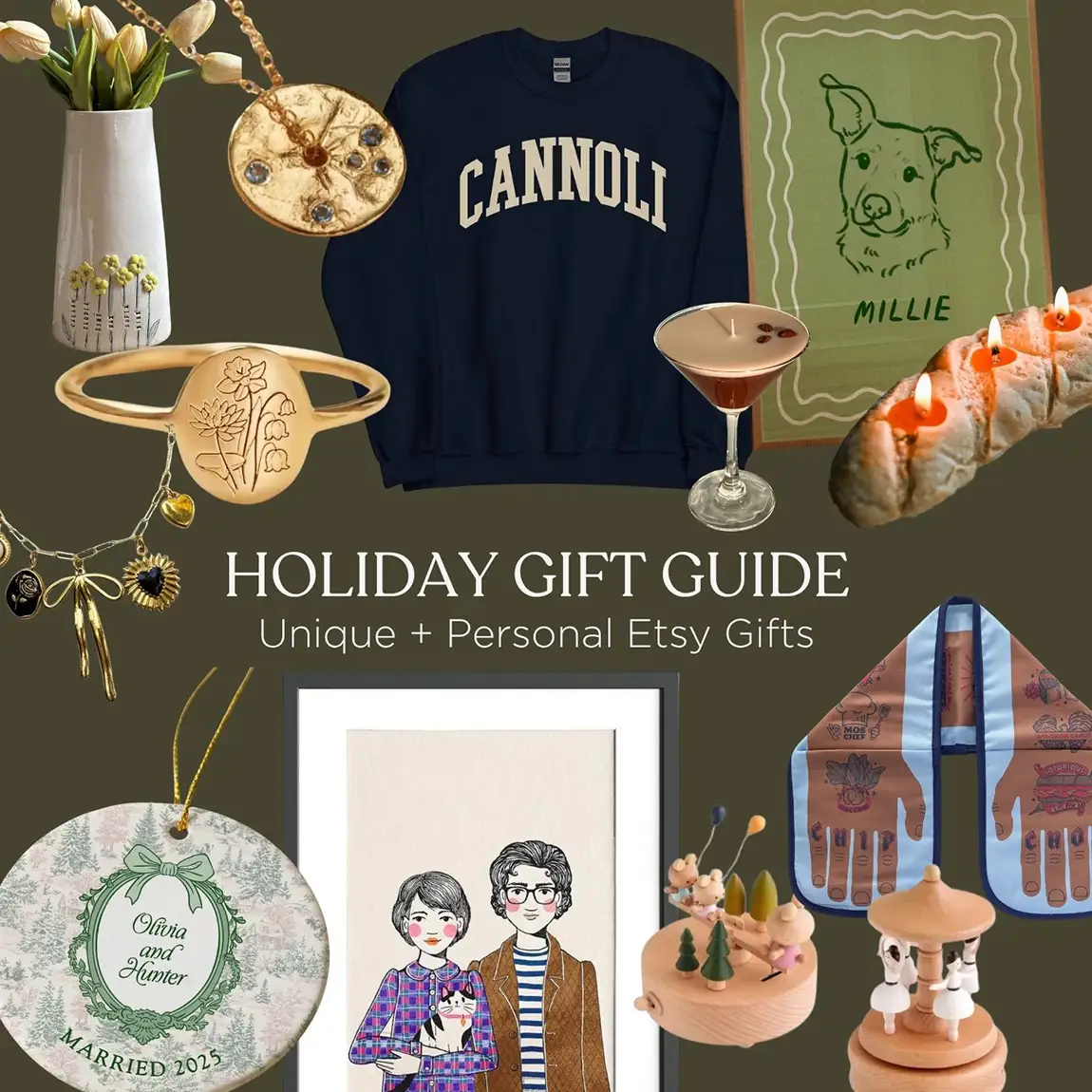 holiday Christmas gift guide etsy personal unique gifts